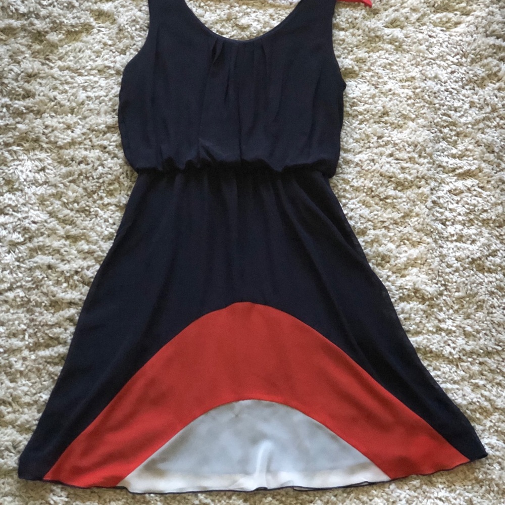 Sheer three color dress